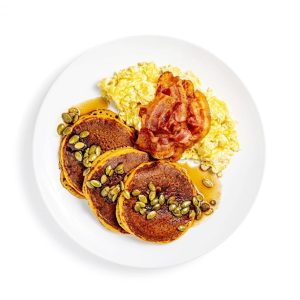 Pumpkin Pancakes with Scrambled Eggs & Bacon - 4 Pack